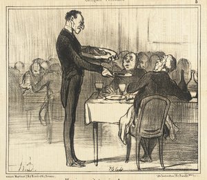 Would you like some pancakes, sir? by Honoré Daumier